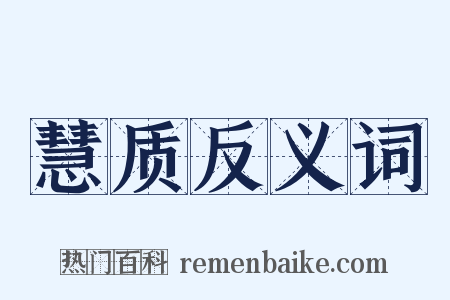 慧质反义词是什么意思的图片